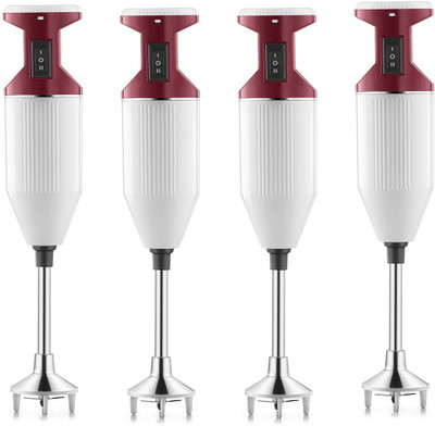 USHA Sure Blend pack of 4 125 W Hand Blender(red, white)