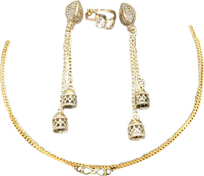 Vidushi Alloy Gold-plated Gold Jewellery Set(Pack of 1)
