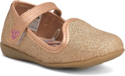 Toothless Girls Velcro Ballerinas(Gold)