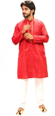 Poshakk Men Embroidered Ethnic Dress Kurta(Red)