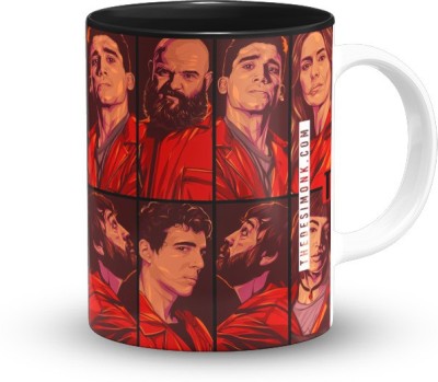 The Desi Monk CM-12-money-Heist-Colarge Ceramic Coffee Mug(330 ml)