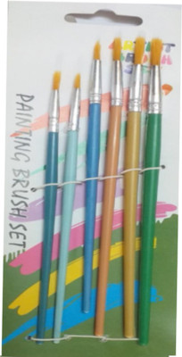 CRAZYGOL 6 Different Sizes Synthetic Round Paint Brush(Multicolor)
