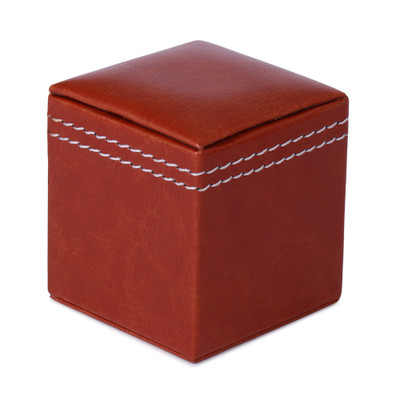 RASPER Tan Brown Leather Paper Weight for Office Study Table Stylish Paper Weight Showpiece for Officers & Doctors Table Leather Paper Weights  with Leather(Set Of 1, Tan Brown)