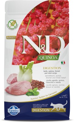 Farmina N&D Quinoa - Digestion - Cat Dry Food - Grain Free - (Lamb, Fennel & Mint) - Adult Lamb, Mint 1.5 kg Dry Adult Cat Food