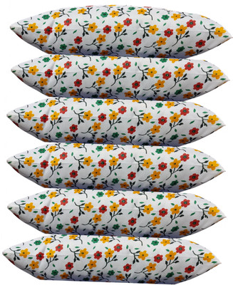 ACTOS Microfibre Floral Sleeping Pillow Pack of 6(Multicolor)