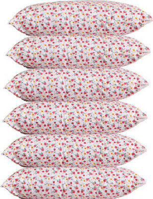 GKM Printed Polyester Fibre Floral Sleeping Pillow Pack of 6(Multicolor)