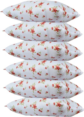 Swikon star Printed Polyester Fibre Floral Sleeping Pillow Pack of 6(Multicolor)