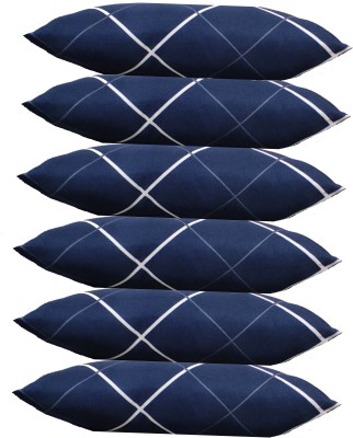 Swikon star Microfibre Geometric Sleeping Pillow Pack of 6(Blue)