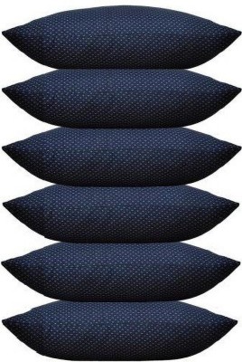 Swikon star Microfibre Polka Sleeping Pillow Pack of 6(Blue)