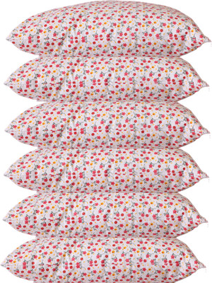 GKM Microfibre Floral Sleeping Pillow Pack of 6(Multicolor)