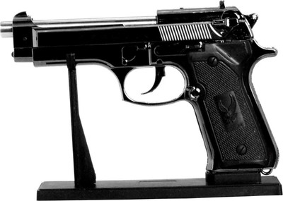 chughu HEAVY BLACK Refillable Windproof Cigaratte Lighter 9MM GUN Pocket Lighter(BLACK)