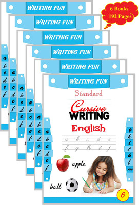 English Cursive Handwriting Practice Books For Kids ( 6 Books ) - English Cursive Writing Practice From Stage 1 To Stage 6(Paperback, Bomashas)