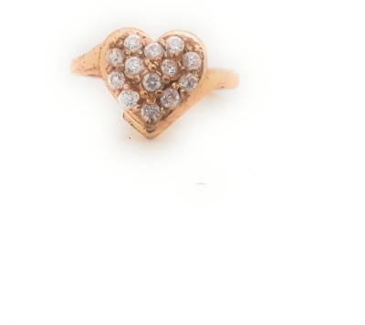 Preet Art Jewellery Brass, Crystal Diamond Gold Plated Ring