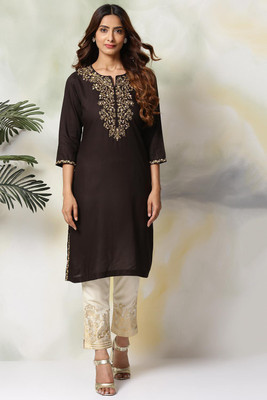 BIBA Embroidered Kurta, Trouser/Pant & Dupatta Set