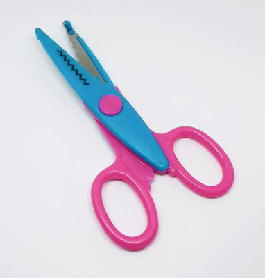 IMPRINT Good Quality Zig Zag Scissors (only Zig zag Type for Kids) Pack of 1 Scissors(Set of 1, Blue)