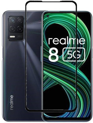 HOBBYTRONICS Edge To Edge Tempered Glass for Realme 8 5G(Pack of 1)