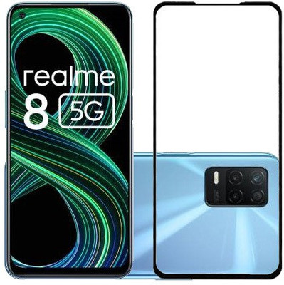 HOBBYTRONICS Edge To Edge Tempered Glass for Realme 8 5G(Pack of 1)