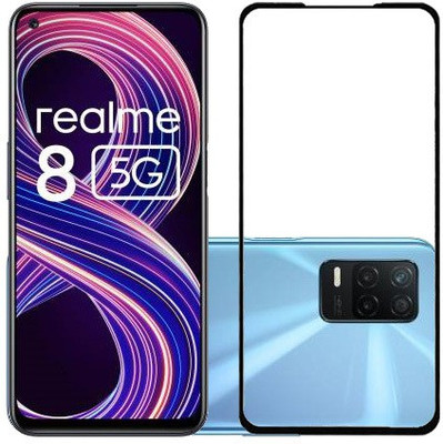 HOBBYTRONICS Edge To Edge Tempered Glass for Realme 8 5G(Pack of 1)