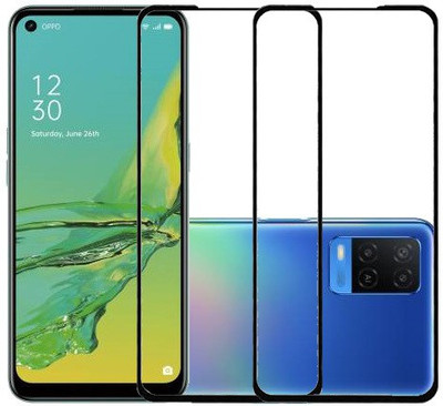 ECMERED Edge To Edge Tempered Glass for OPPO A54, OPPO A74(Pack of 2)