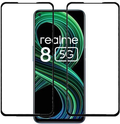 AARERED Edge To Edge Tempered Glass for REALME 8 5G(Pack of 2)