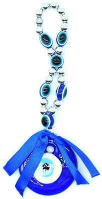 Dalvkot Six Ball Evil Eye Wall Hanging Nazar Suraksha for Good Luck Prosperity & Success Decorative Showpiece  -  17 cm(Crystal, Multicolor)
