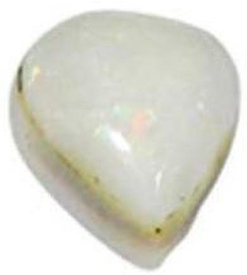 hoseki Natural Certified Opal Pebble 6.3ct Regular Angular Crystal Pebbles(White 1 Pieces)