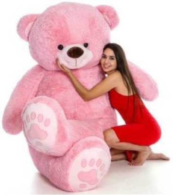 NP Toys stuffed toys 4 feet pink teddy bear / high quality / love teddy For girls valentine & Anniversary gift / cute and soft teddy bear -120 cm (Pink) - 120 cm (Pink)  - 120 cm(Pink)