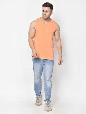 Cryptic Solid Men Round Neck Pink T-Shirt