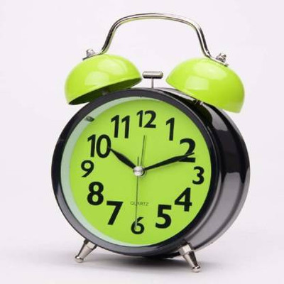 Ganesh Analog Green, Black Clock