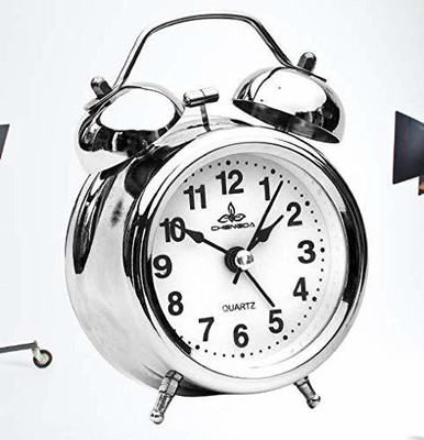 MOSHTU Analog Silver Clock