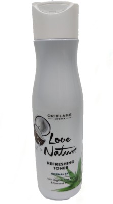 Oriflame Sweden Love Nature Refreshing Toner with Organic Aloe Vera & Coconut Water Men & Women(150 ml)