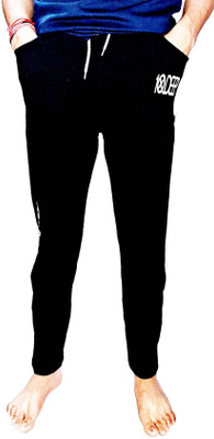 EssCubes Enterprise Solid Men Black Track Pants