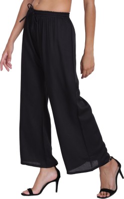 Bhumika Fashions Relaxed Women Black Trousers