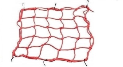 Autovea Bungee Cargo Luggage Net Holder (Red) for Mahindra Duro 125 Vehicle Cargo Net