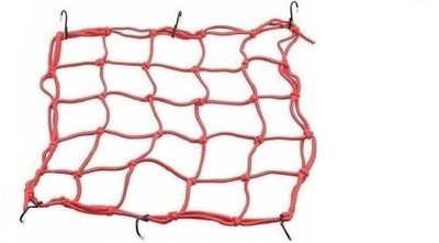 Autovea Bungee Cargo Luggage Net Holder (Red) for CB 125 Vehicle Cargo Net