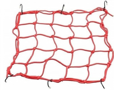 Autovea Bungee Cargo Luggage Net Holder (Red) for Bajaj Discover 125T Vehicle Cargo Net
