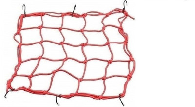 Autovea Bungee Cargo Luggage Net Holder (Red) for Bajaj Discover 150 Vehicle Cargo Net