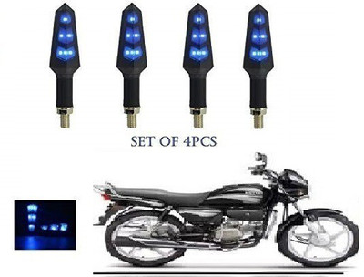 QUIRKY ZONE Front, Rear LED Indicator Light for Hero, Universal For Bike Universal For Bike(Blue)