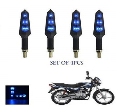QZ DEVICE Front, Rear LED Indicator Light for Bajaj CT 100, Universal For Bike(Blue)