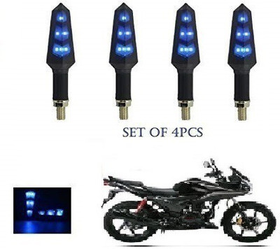QUIRKY ZONE Front, Rear LED Indicator Light for Honda, Universal For Bike CBF Stunner, Universal For Bike(Blue)