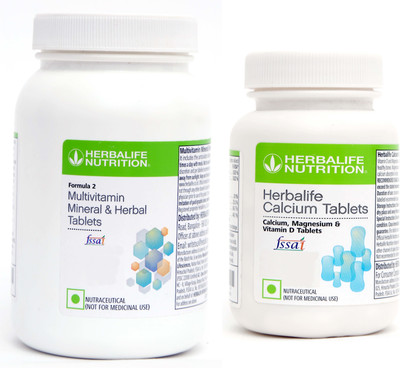 HERBALIFE Multivitamin Mineral and Herbal Tablets + Calcium Tablets(2 x 75 Tablets)