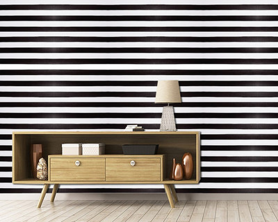 Wallgenics Vinyl Decorative White, Black Wallpaper(L x W: 500 cm x 45 cm)