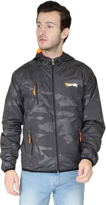 Burdy Burdy full sleeve solid men's fancy Printed Black color windcheater Printed Men Wind Cheater