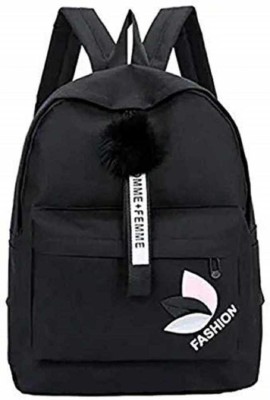 shan fashion Small 10 L Backpack Classical Backpack for Women Nylon School Bag 10 L Backpack(Black)