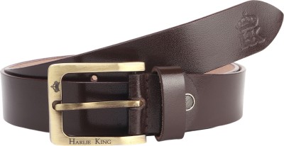 Harlie King Men Formal, Party, Evening, Casual Brown Genuine Leather Belt