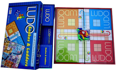 Creeknest Ludo Snakes and Ladders Travel Board Game (Multicolor) Gift for Christmas/ Diwali/Birthday/New Year Party & Fun Board Game