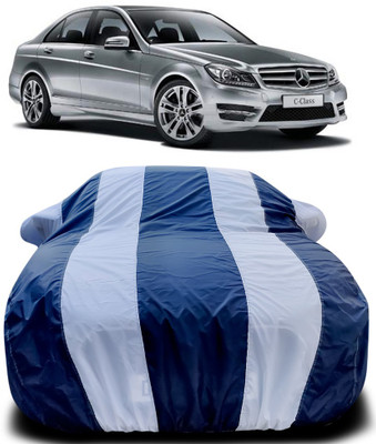 APNEK Car Cover For Mercedes Benz C220 (With Mirror Pockets)(Blue, White)