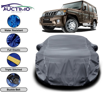 AUCTIMO Car Cover For Mahindra Bolero (With Mirror Pockets)(Grey)