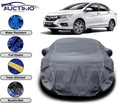 AUCTIMO Car Cover For Honda City ZX (With Mirror Pockets)(Grey)