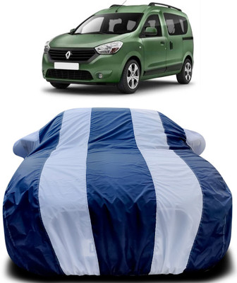 Gavya Car Cover For Renault Dokker (With Mirror Pockets)(Blue, White)